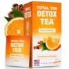 Total Tea Slimming Detox Caffeine Free Chamomile Hibiscus Ginger Root | Natural Citrus & Cinnamon Tea for Colon Cleanse, Digestive Health, Bloating and Healthy Weight Loss Support