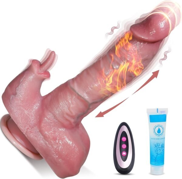 HJ02-8.6-Inch Rabbit Thrusting Vibrating Dildo
