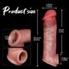 HJ27-Realistic Penis Extender Sleeve