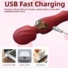 HJ41-2-in-1 Rechargeable Wand Massager